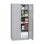 Dove Gray Steel Office Storage Cabinet with Adjustable Shelves