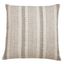 Ivory and Gray Striped Cotton Square Pillow Cover