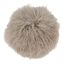 Fog Round Mongolian Lamb Fur Wool Throw Pillow