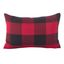 Red and Black Buffalo Check Plaid Cotton Throw Pillow 13"x20"