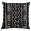 Black and White Cotton Mud Cloth Square Throw Pillow