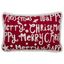 Festive Red and White Merry Christmas Pillow Cover