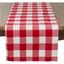 Red and White Buffalo Plaid Cotton Blend Table Runner