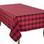 Red and Black Buffalo Plaid Cotton Blend Tablecloth 70" x 90"