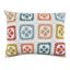 Rectangular Beige Crochet Design Down-Filled Throw Pillow