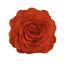 Terracotta Round Rose Flower Design Polyester Throw Pillow