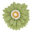 Lime Felt Flower Poly Filled Decorative Throw Pillow