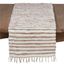 Beige and Gold Cotton Fringe Table Runner