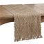 Natural Cotton Fringe Waffle Weave Table Runner