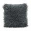 Slate Gray 22" Mongolian Faux Fur Decorative Throw Pillow