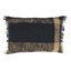 Black and Beige Plaid Rectangular Cotton Throw Pillow