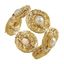 Gold Pearl Bead Napkin Rings Set of 4