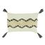 Cotton Yarn & Lace Applique Pillow Cover with Tassels