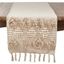 Ivory Tufted Cotton Table Runner with Tassels