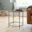 Sindoori Mango Round Wood and Metal Side Table