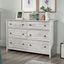 White Plank Double Dresser with Soft Close Drawers