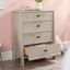 Chalked Chestnut Vertical 4-Drawer Dresser with Extra Deep Drawer