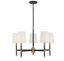 Matte Black and Brass 5-Light Traditional Chandelier