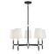 Brody Matte Black and Polished Nickel 5-Light Chandelier