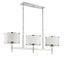 Delphi Polished Nickel 3-Light Linear Drum Chandelier