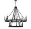 Seville Matte Black 15-Light Two-Tier Chandelier