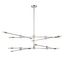 Polished Nickel 12-Light Adjustable Sputnik Chandelier