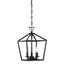 Townsend Matte Black 3-Light Pendant with Adjustable Chain