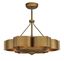 Stockholm Gold Patina 6-Light Chandelier with Concealed Fan