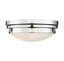 Lucerne Transitional 2-Light Flush Mount in Polished Nickel