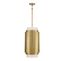 Beacon Modern Frosted Glass 3-Light Pendant in Burnished Brass