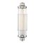 Polished Nickel Ribbed Glass 18" Wall Sconce