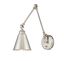 Morland Adjustable 1-Light Sconce in Polished Nickel