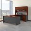 Hansen Cherry and Graphite Gray U-Shaped Executive Desk with Hutch