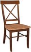 Elegant Pecan Brown Solid Wood Cross-Back Side Chair