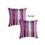 Set of 2 Purple Striped Polyester Pillow Covers