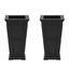 Brixton Tall Black Recycled Plastic Planter Set