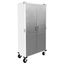 White Stainless Steel Lockable Freestanding Storage Cabinet with Adjustable Shelving