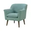 Shelby Aquamarine Teal Woven Oversized Armchair