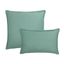 Mint Green Linen Reversible Pillow Set with Feather Down Fill