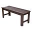 Burnt Brown Cedar 4ft Backless Outdoor Garden Bench