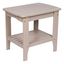 Cedarwood Rectangular Side Table with Stone Finish, 24"x22"