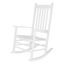 White Wooden Outdoor Rocking Chair with Arms