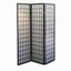 Black 3-Panel Shoji Folding Room Divider