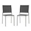 Shoreline Silver Black Modern Outdoor Patio Dining Chair