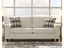 Modern Beige Fabric Sofa with Removable Cushions and Track Arm, 89"