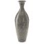 High-Gloss Gray Metal Table Vase