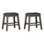 Gray Acacia Wood Backless Counter Stools, Set of 2