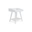 Crisp White Transitional Wood Accent Table with USB Chargers