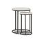 Briarsboro Black and White Round Wood & Metal Nesting Tables (Set of 2)