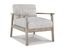 Daylenville Transitional Gray Herringbone Wood Accent Chair